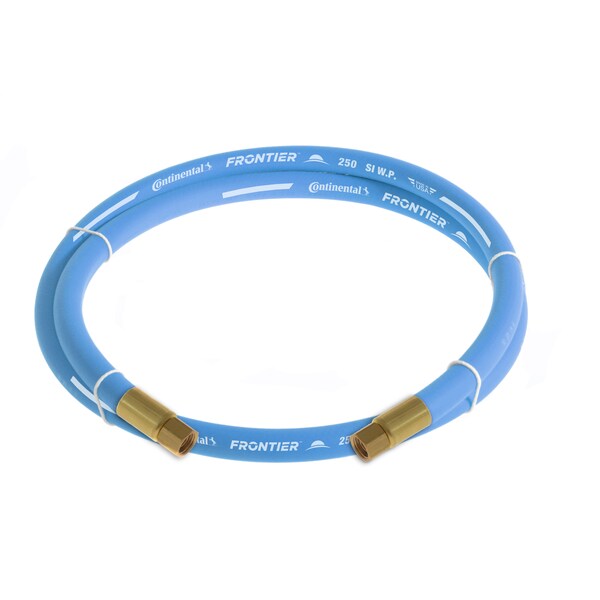 3/8" x 10' Blue EPDM Rubber Air Hose, 300 PSI, 3/8" FNPSM x FNPSM